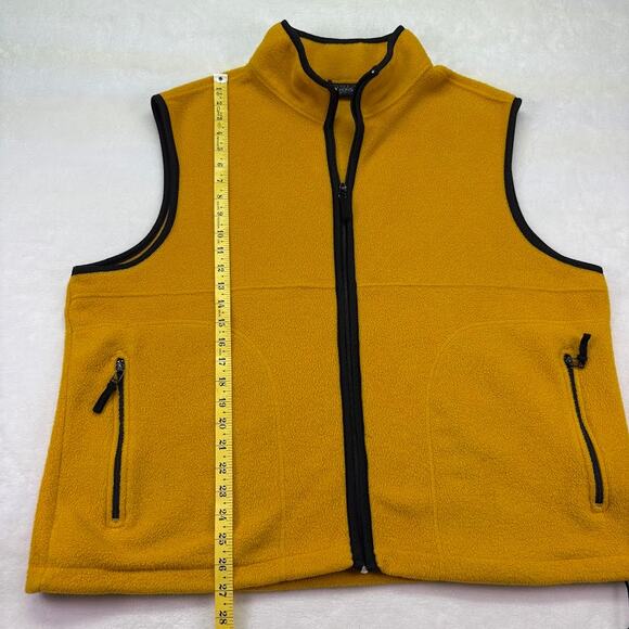 KMART Basic Editions Big Man Yellow Gold Fleece Full Zip Vest Size XXL 2XL - Picture 7 of 9